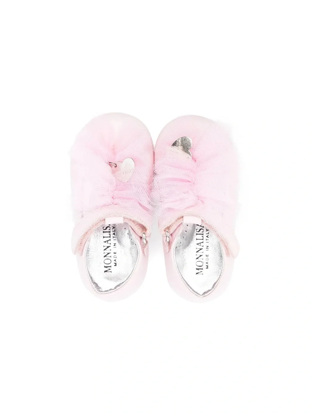MonnaLisa Pastel Pink Tulle Mary Jane Shoes